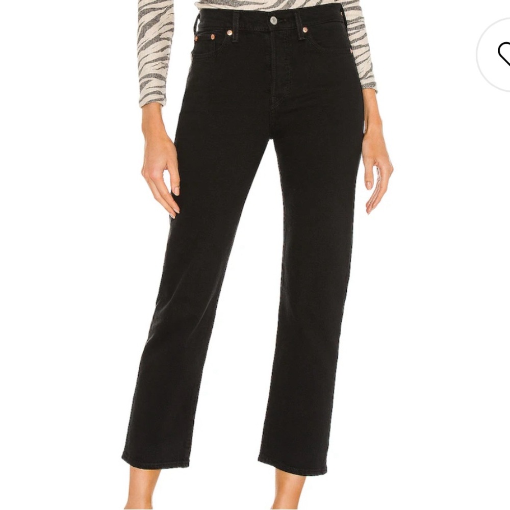 🚫SOLD🚫 LEVI'S WEDGIE STRAIGHT ANKLE DENIM JEANS in BLACK HEART 24